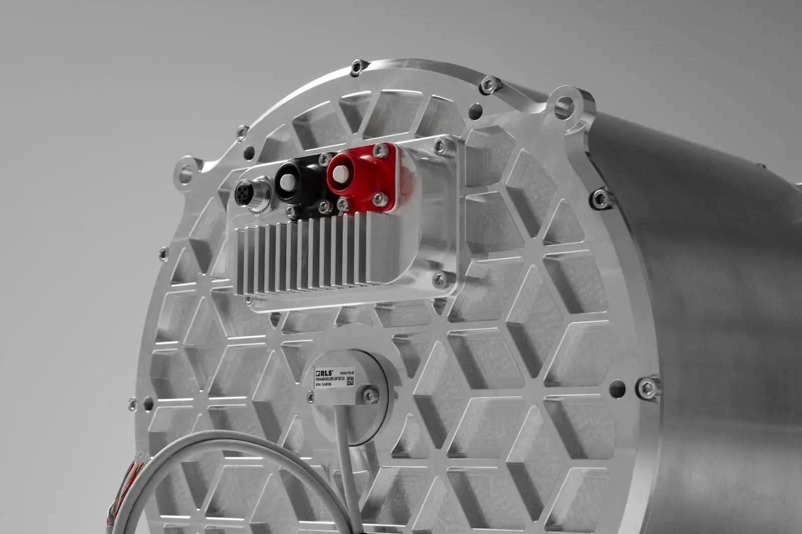 Close-up of ZENIT motor connectors and machined housing